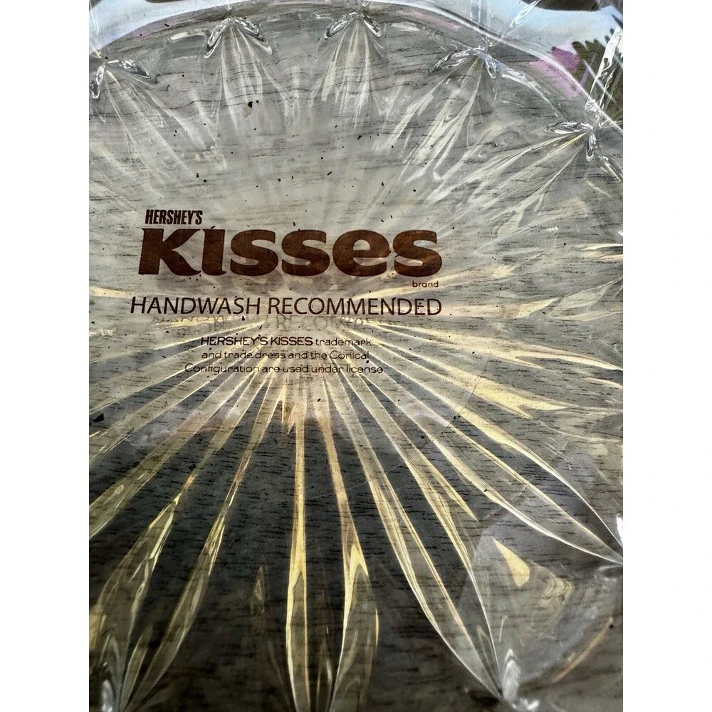 Godinger Shannon Crystal Hershey's Kisses Covered Candy Dish Trinket Iridescent